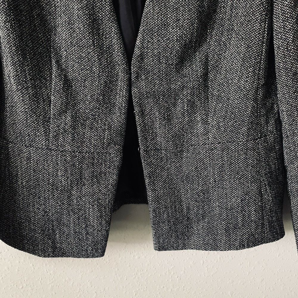 Ann Taylor Herringbone Peplum Jacket Tweed Blazer - Picture 4 of 5